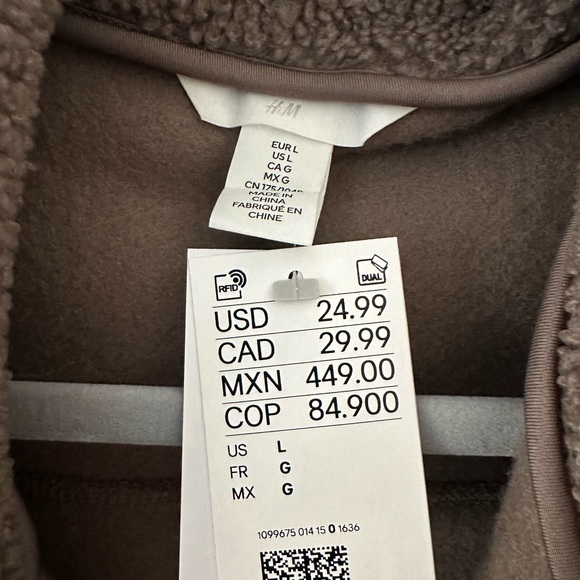 H&M Taupe Sherpa Jacket - Picture 2 of 3